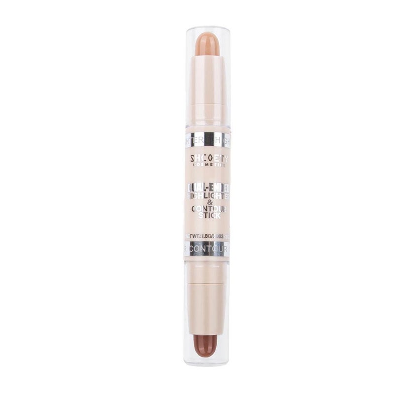 Double-ended contour stick, highlighter pen, matte sculpting nose shadow, and under-eye brightening pen